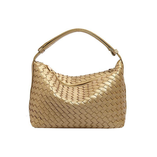 Fashion explosion high-end woven bag women's 2024 spring and summer new retro foreign style handbag commuter armpit bag