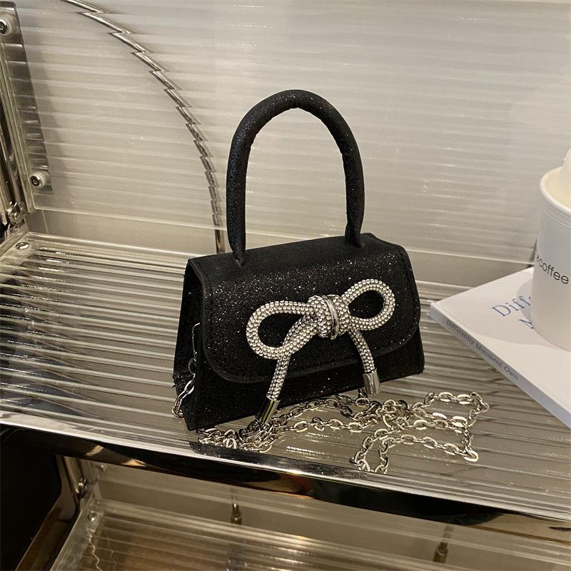 Sequined portable small square bag women's spring new fashion chain shoulder bag delivery messenger bag