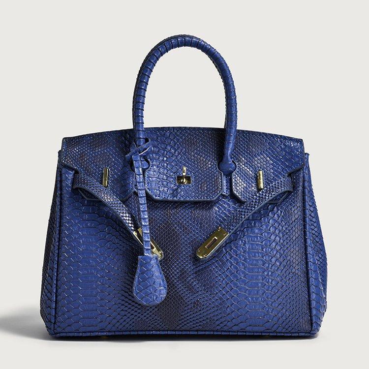 New retro snakeskin pattern platinum bag 2024 new European and American trendy large-capacity handbag versatile large-capacity women's bag