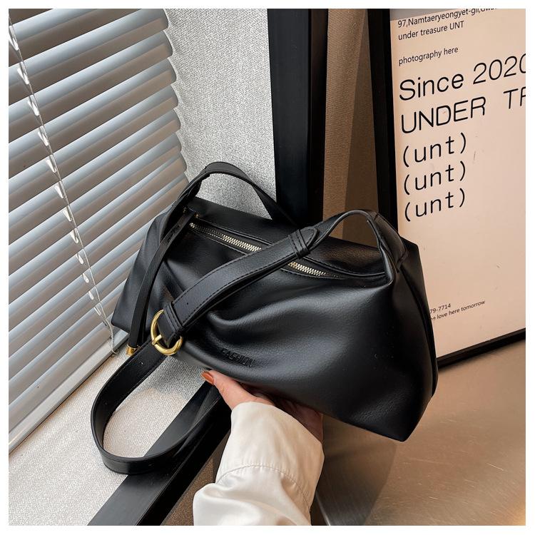 2024 trendy autumn and winter casual soft leather tote bag original messenger bag women's large-capacity high-end shoulder bag women