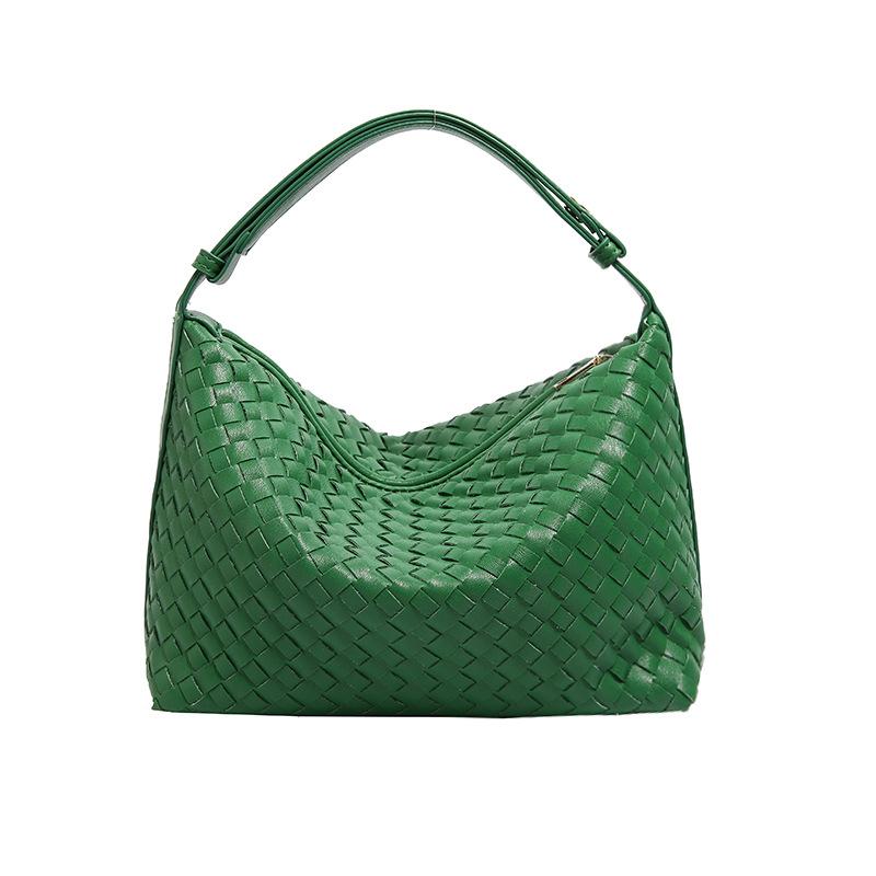 Fashion explosion high-end woven bag women's 2024 spring and summer new retro foreign style handbag commuter armpit bag