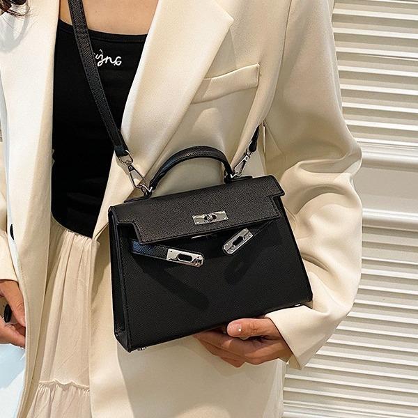 2024 new handbags are all simple, light luxury, high-end and versatile Kelly bags, cross-border simple shoulder messenger bags.