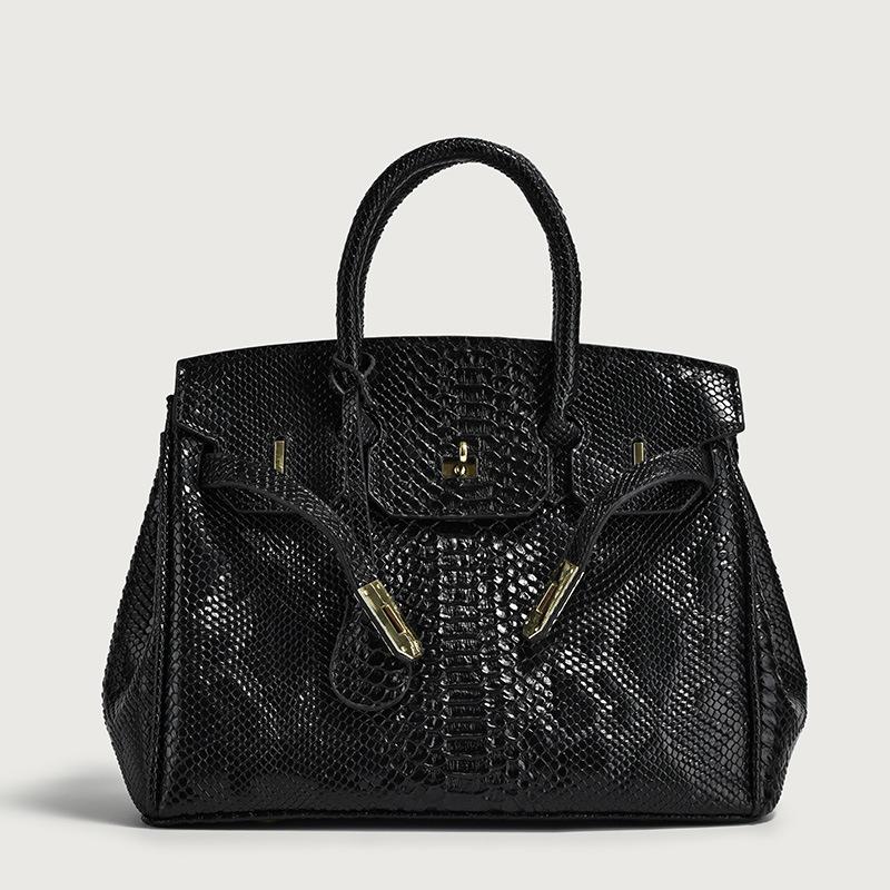 Cross-border retro snakeskin pattern handbag women's 2025 early spring European and American fashion platinum bag trendy versatile messenger bag