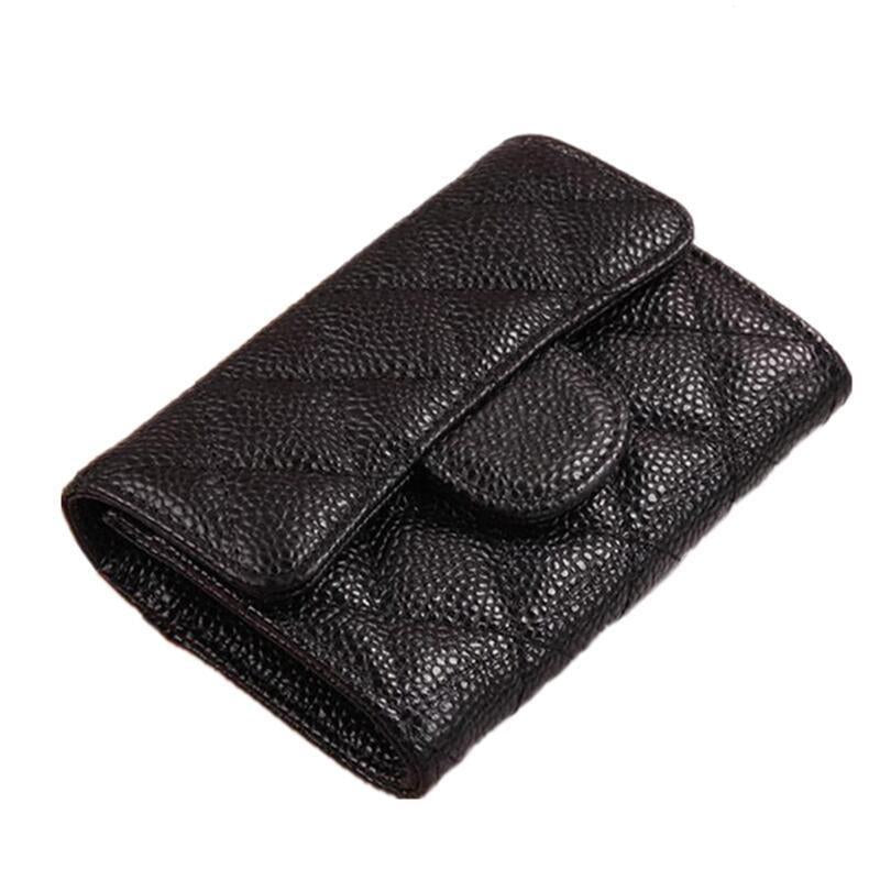 Classic Rhombus Ladies Card Bag Fashion Sheepskin Leather Business Card Holder Flip Credit Card Change Bag Cross-border