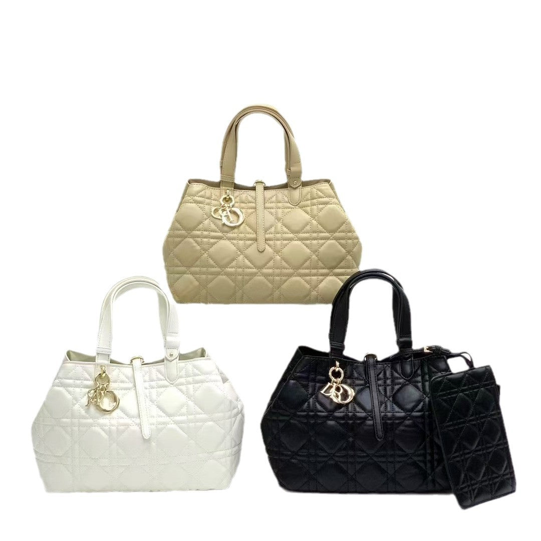 Princess Diana bag 2024 new diamond handbag large capacity tote underarm shoulder handbag foreign fashion