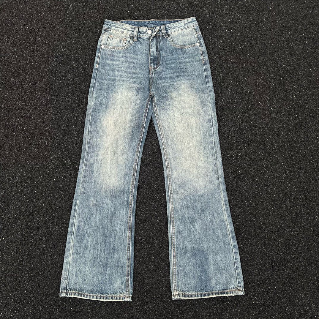 High version FEAR OF GOD double line blue heavy industry washed jeans high street couple men's and women's jeans