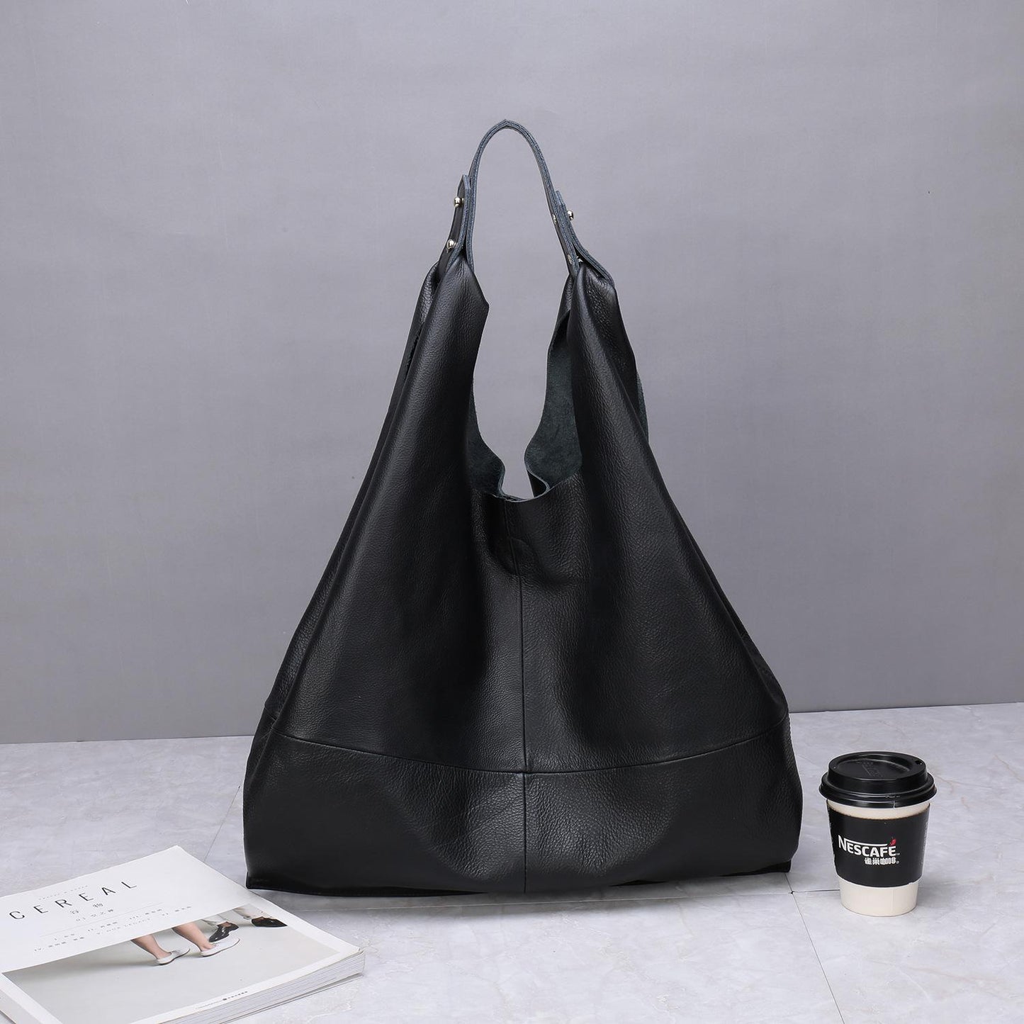 Autumn and winter new European and American crossbody shoulder bag portable layer leather simple cowhide women's bag