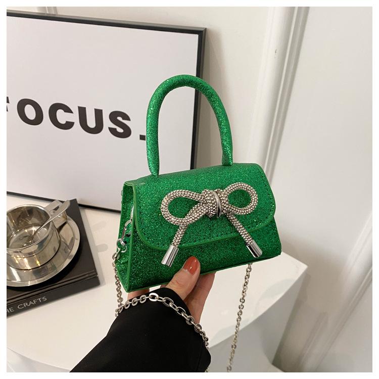 Sequined portable small square bag women's spring new fashion chain shoulder bag delivery messenger bag