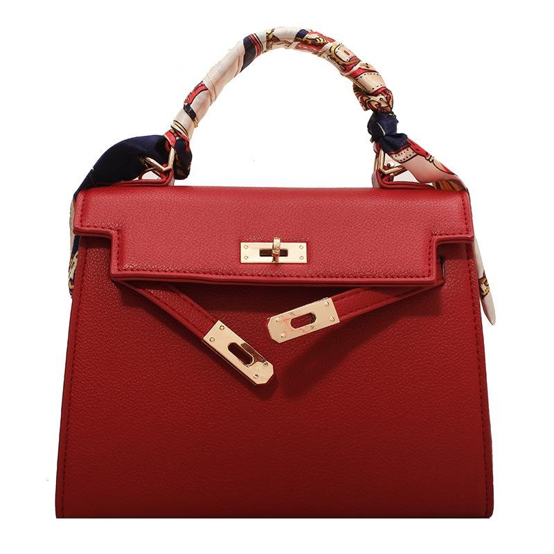 2024 new high-end fashion handbag red handbag