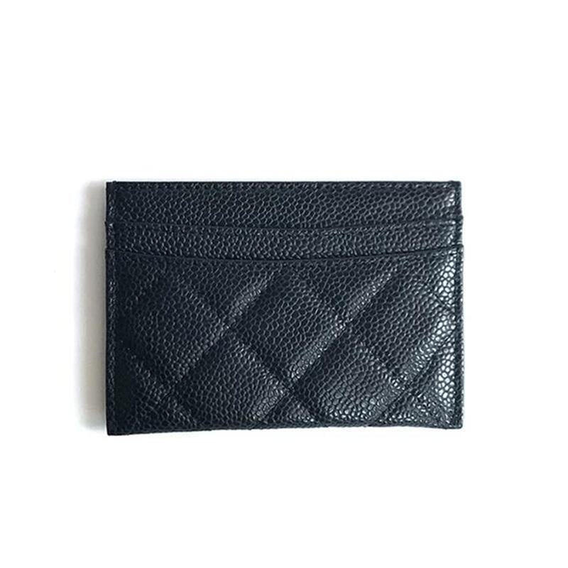 Rhombus luxury high-quality leather ID credit card holder change bag cowhide caviar card bag cross-border explosion