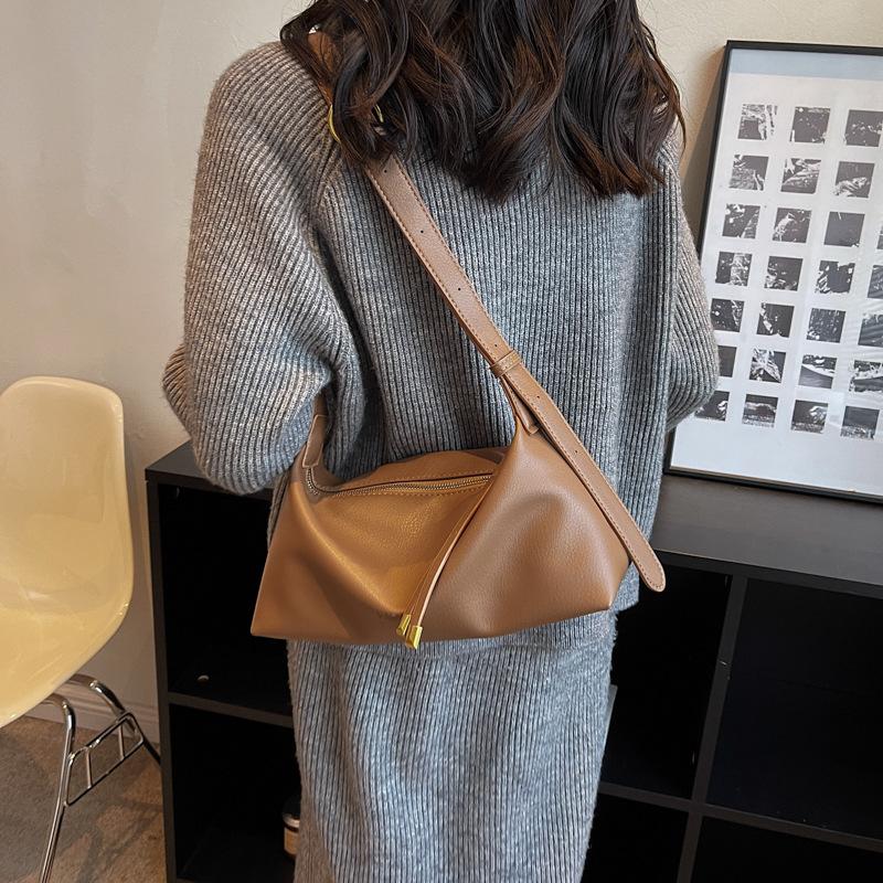 2024 trendy autumn and winter casual soft leather tote bag original messenger bag women's large-capacity high-end shoulder bag women