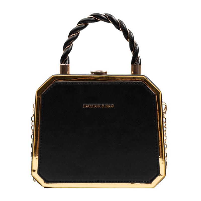 New chain box bag texture Internet celebrity niche design shoulder women's bag Korean version messenger bag women's bag