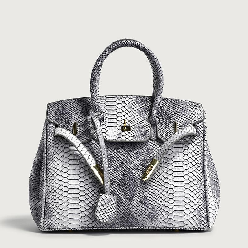 Cross-border retro snakeskin pattern handbag women's 2025 early spring European and American fashion platinum bag trendy versatile messenger bag