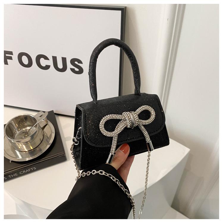 Sequined portable small square bag women's spring new fashion chain shoulder bag delivery messenger bag