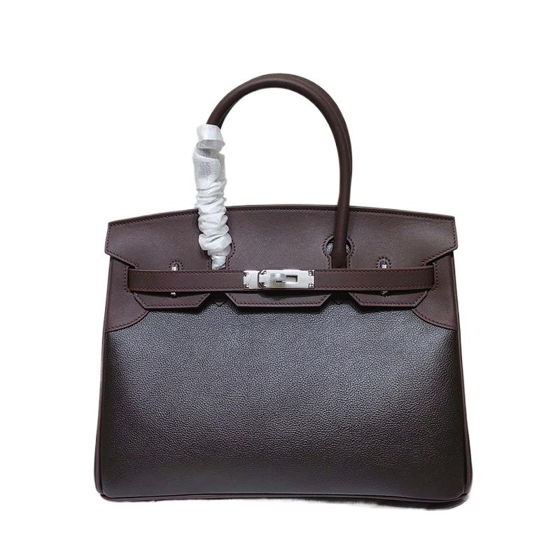 High-end quality retro handmade Fubao saddle leather platinum bag leather lock fashion handbag Kelly women's bag