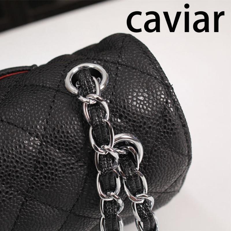 Classic Rhombus Designer Women's Bag Caviar Leather Women's Shoulder Bag Sheepskin Crossbody CF Flip Bag