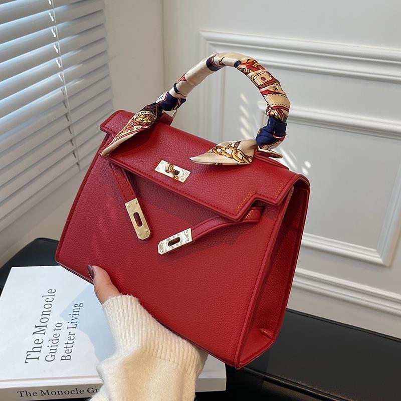 2024 new high-end fashion handbag red handbag