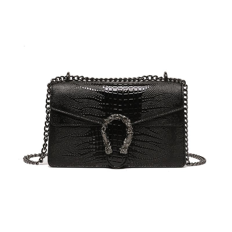 Bag Women's Bag 2024 New Versatile Korean Edition Fashion Small Square Bag Casual Foreign Style Printed Shoulder Bag Chain Bag