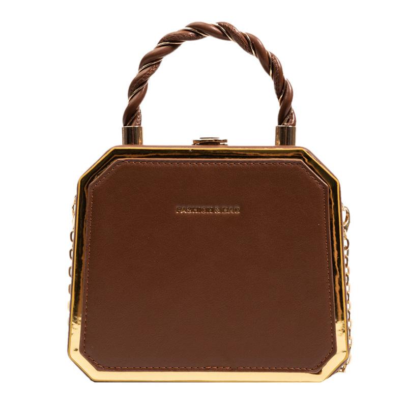 New chain box bag texture Internet celebrity niche design shoulder women's bag Korean version messenger bag women's bag