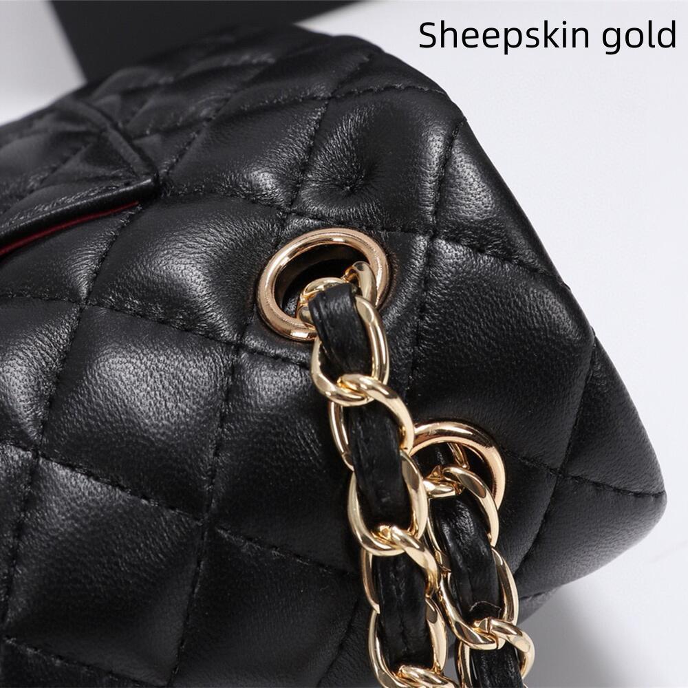 Classic Rhombus Designer Women's Bag Caviar Leather Women's Shoulder Bag Sheepskin Crossbody CF Flip Bag